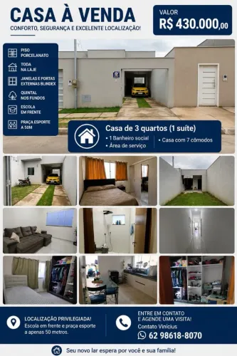Casa no residencial Rio Araguaia senador Canedo GO