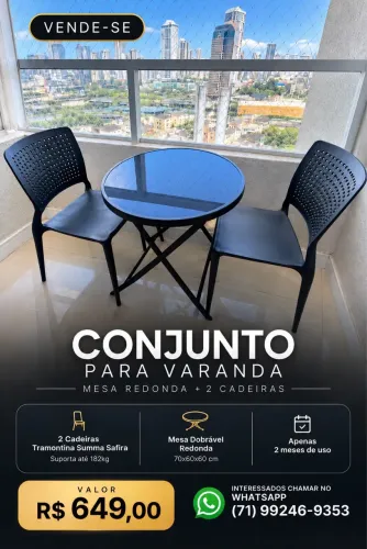 VENDO CADEIRAS TRAMONTINA E MESA REDONDA VARANDA