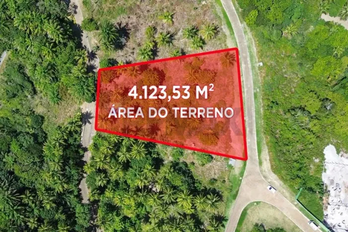 Terreno com 4.123,53 m² vista mar à venda no Condomínio Txai Vilas Sul em Itacaré-BA