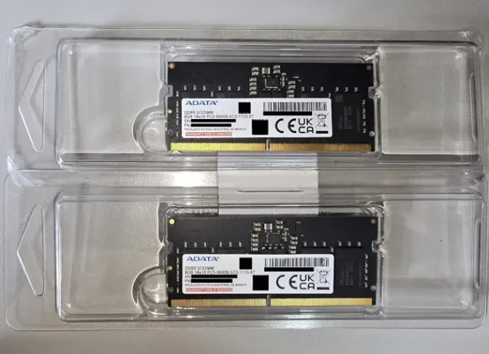 Kit 16GB (2x8GB) Memória RAM ADATA DDR5 5600MHz SODIMM p/ Notebook
