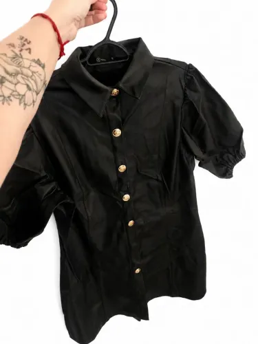 VESTIDO EM COURO PU PRETO RENNER G