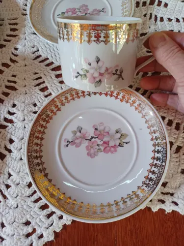 Xícaras  de chá  porcelana real 8 xícaras de chá 