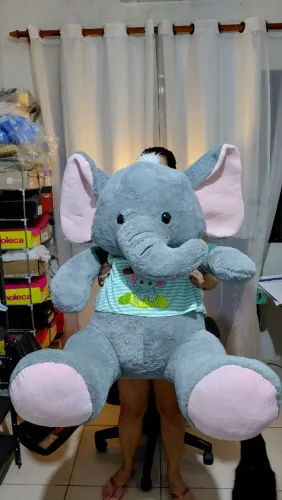 Pelúcia gigante elefante 90cm mova