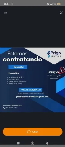 Vaga de emprego em Anápolis