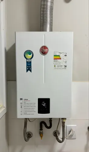Aquecedor de água a gás GLP 26l - Rheem