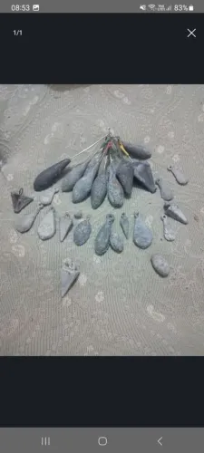Chumbo de pesca vários tamanhos e peças 
