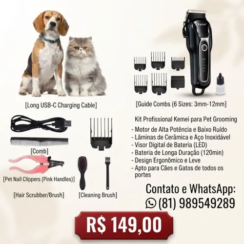 Máquina de corte para gato e cachorro