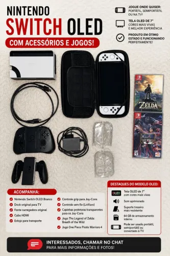Vendo Nintendo Switch Oled Branco