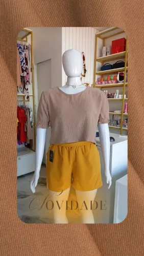 Blusa Premium em Alfaiataria Marrom