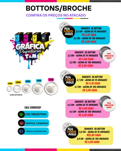 bottons personalizados no atacado