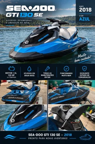 Sea-Doo GTI 130 SE 2018 60 horas de uso