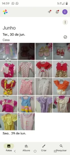 Lote de roupas menina