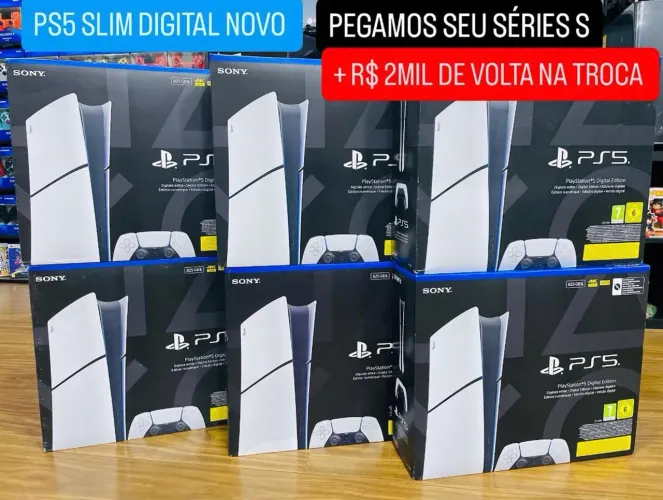 PS5 SLIM DIGITAL NOVO LACRADO ACEITAMOS TROCA