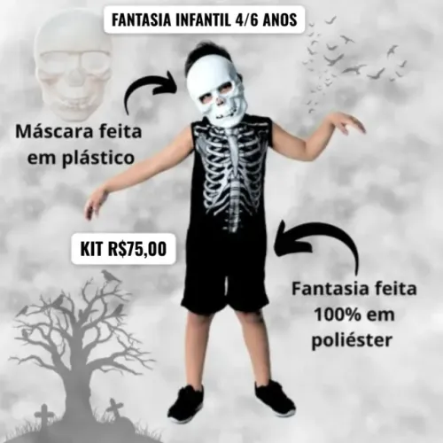 FANTASIA INFANTIL CAVEIRA
