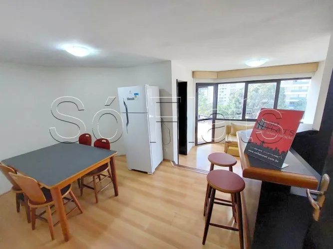 Flat Park Plaza Brooklin para locação com 48m² contendo 1 dormitório e 1 vaga.