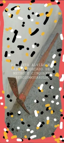 Picareta alvião,com cabo  1,metro e 50