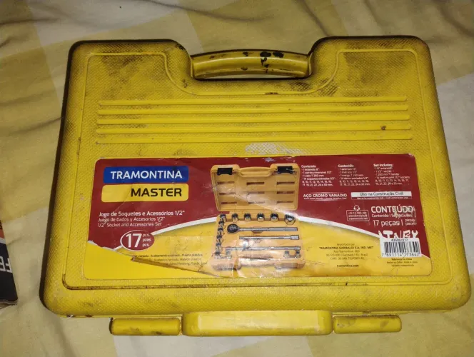 Kit jogo de soquete Tramontina 1/2, 17 peças