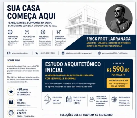 Arquiteto projetista ( 590$ )