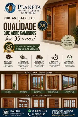 Portas de madeira e Janelas de Madeira
