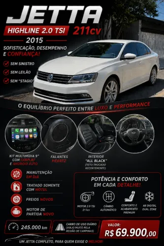 Volkswagen Jetta Highline 2.0 TSI 16V 4P Tiptronic 2015