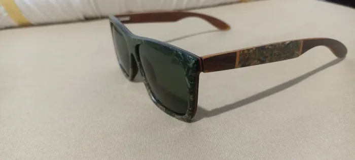 Óculos de sol madeira sunset wood