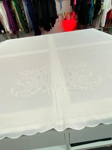Toalha de Mesa Retangular de Algodão 10 Lugares