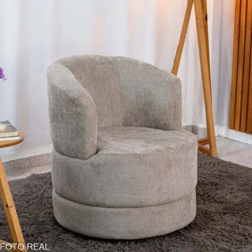 Entrega super rápida!! Poltrona Giratória Marselha Chenile 74cm