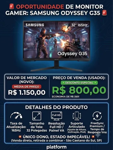Monitor Odyssey g35 32 polegadas 165hz