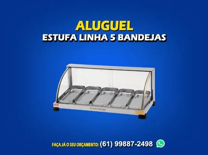 Aluguel de estufa quente 5 bandejas
