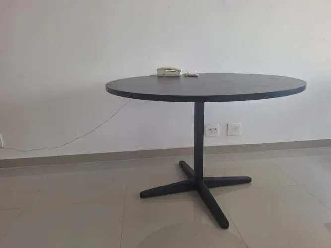 Mesa Redonda Preta Escritório reuniao