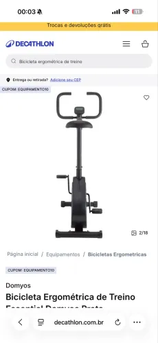 Bicicleta ergométrica 