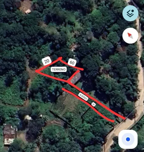 Terreno de 60 x 20 com 1.200m²
