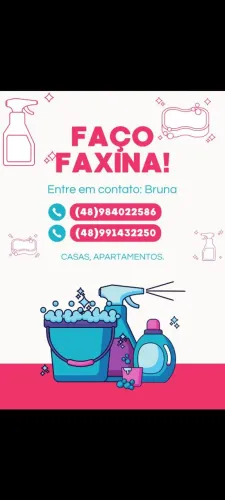 Faço faxina e sou babá.