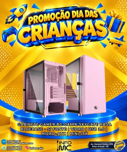 Gabinete Gamer BG-048PK Rosa