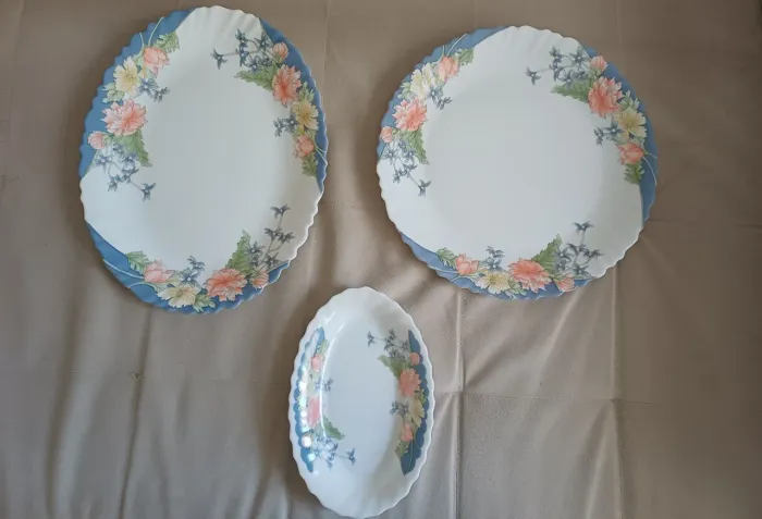 Conjunto 3 travessas Arcopal opalina francesa