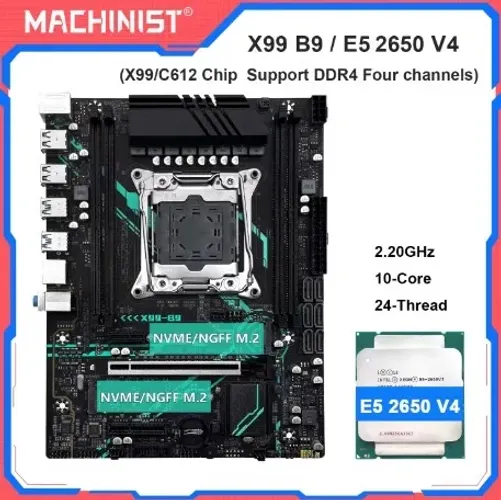 MACHINIST X99 B9 kit placa-mãe Intel Xeon E5 2650 V4 DDR4