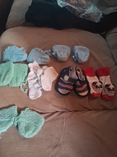 Kit de meias luvas e sapatinhos