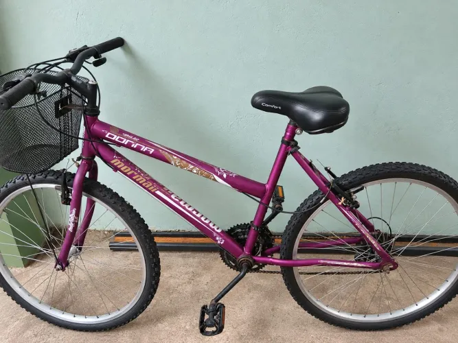 Bicicleta Mormaii Donna Roxa com Cestinha