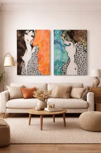 Par de telas artista Daniela Boechat