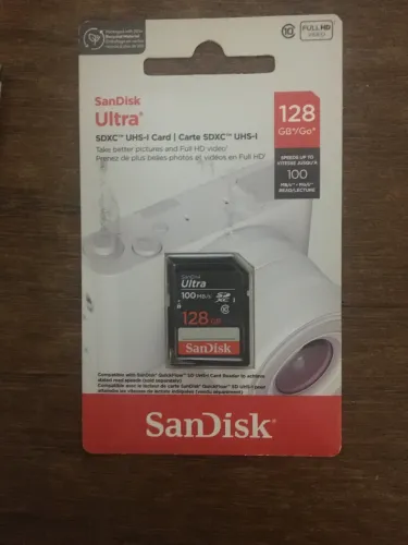 Cartão SD 128GB 100MB/s