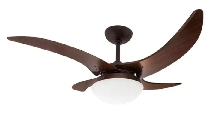 ventilador de teto tron mareiro marrom café 4 pás 130w 127v