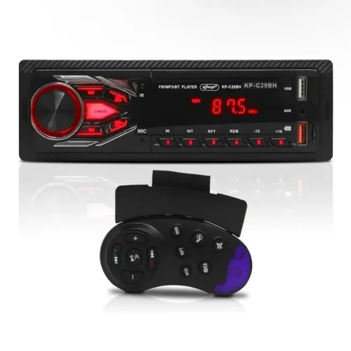 Som Automotivo Universal - Com Controle de Volante e Bluetooth - NOVO