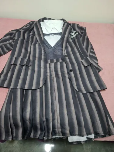 Wandinha Família Adams Roupa Completa Plus Size Vandinha Escola Nunca Mais