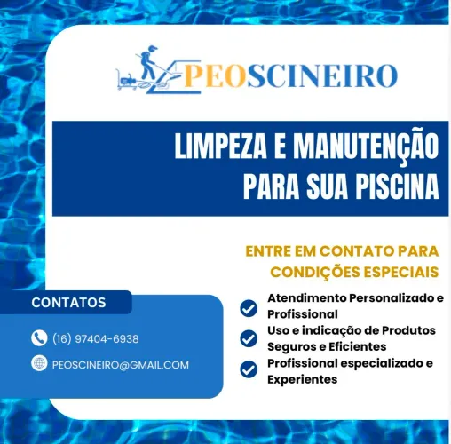 Limpeza e manutenção de Piscinas
