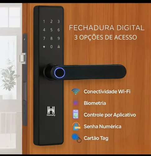 Fechadura eletrônica de embutir com instalação