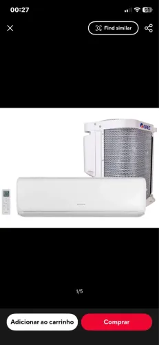 NOVO: Ar condicionado Gree 12mil BTUS - Quente e Frio