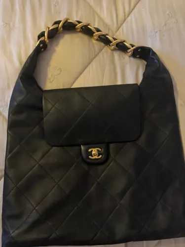 Bolsa Chanel preta grande nova lançamento