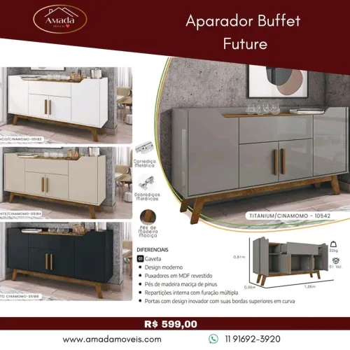 Aparador Buffet Future - à pronta entrega 