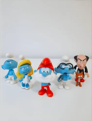 Os Smurfs coleção com 5 bonecos