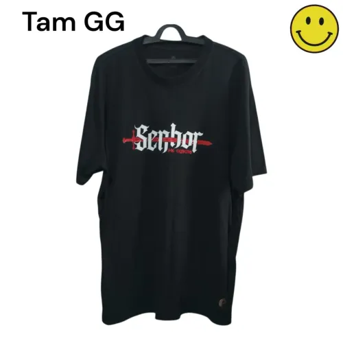 Blusa preta senhor exércitos masculina homem plus size